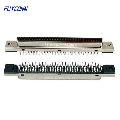 100P SCSI Connector أنثى عمودي موصل ثنائي الفينيل متعدد الكلور MDR